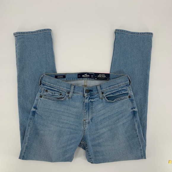 Hollister Epic Flex Slim Strait Men’s 29Wx30L Mediym Wash NWT - Picture 4 of 11